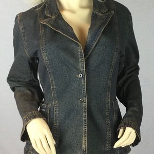 Denim Turkish Women’s Jeans Jacket Password Brand on buttons with two pockets